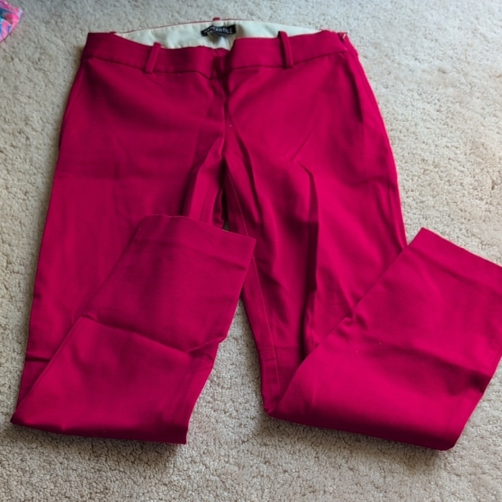 J. Crew Red Straight Leg Pants